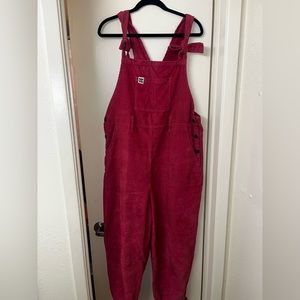 Lucy & Yak Red Corduroy Jumpsuit